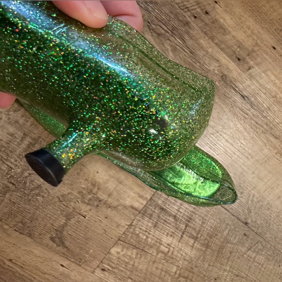 Jeffrey Campbell Green Glitter Jellies kitten heels 7 - Picture 4 of 5